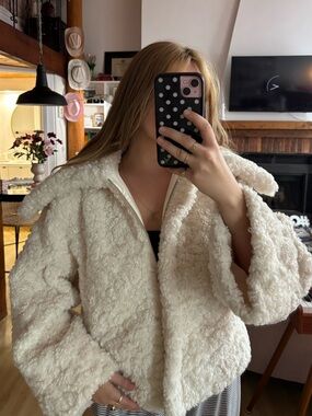 Cozy Cream Fur Sherpa Jacket Coat